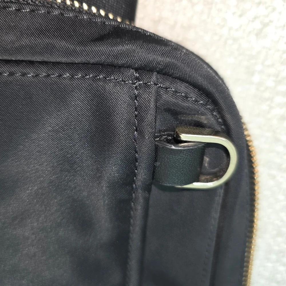 Kate Spade Black Nylon Laptop Bag Briefcase Crossbody Gold Hardware Tech Case